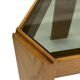Vintage side table by Porada Arredi, 1970s wood and glass