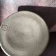 Purple enamelled sandstone vase