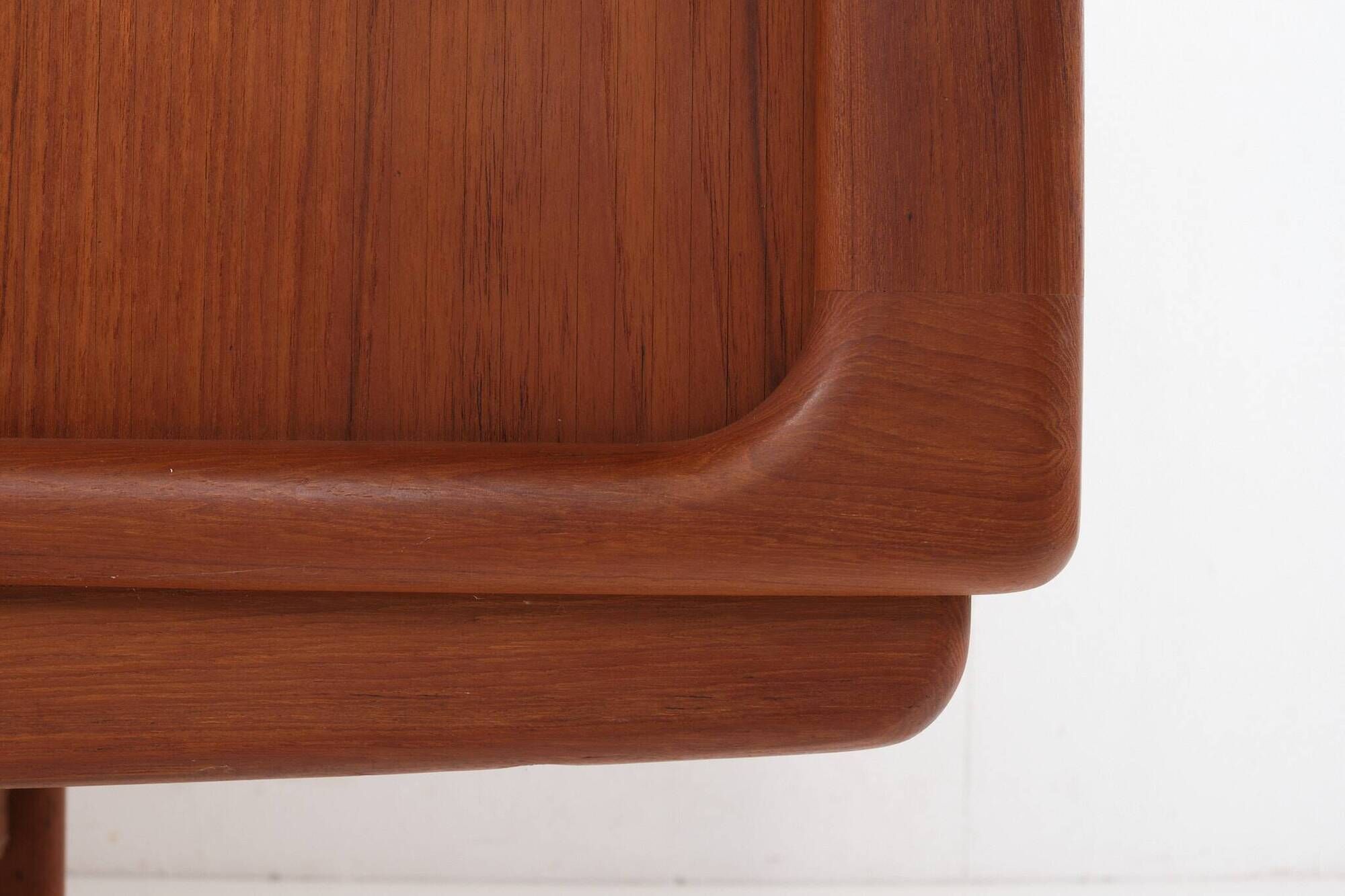 Buffet with roller shutter doors, Danish, vintage, teak, produced by Dyrlund.