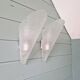 Paires d'appliques murales vintage, plastique texturé, 1970