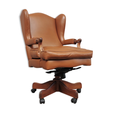 Leather office chair by Fior, 1980