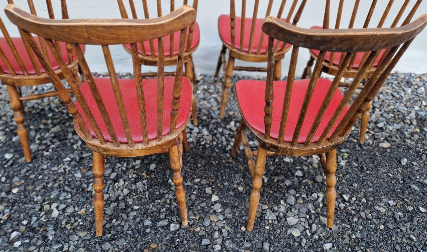 Set of 6 Baumann chairs in turned wood