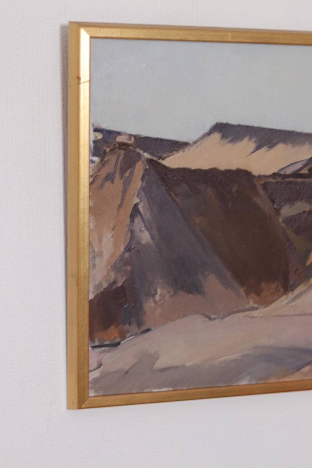 Huile sur toile originale suédoise – « Falaises » par Gustav-Adolf Johansson