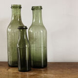 Set of 3 canning bottles in blown glass