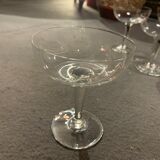 6 crystal champagne glasses