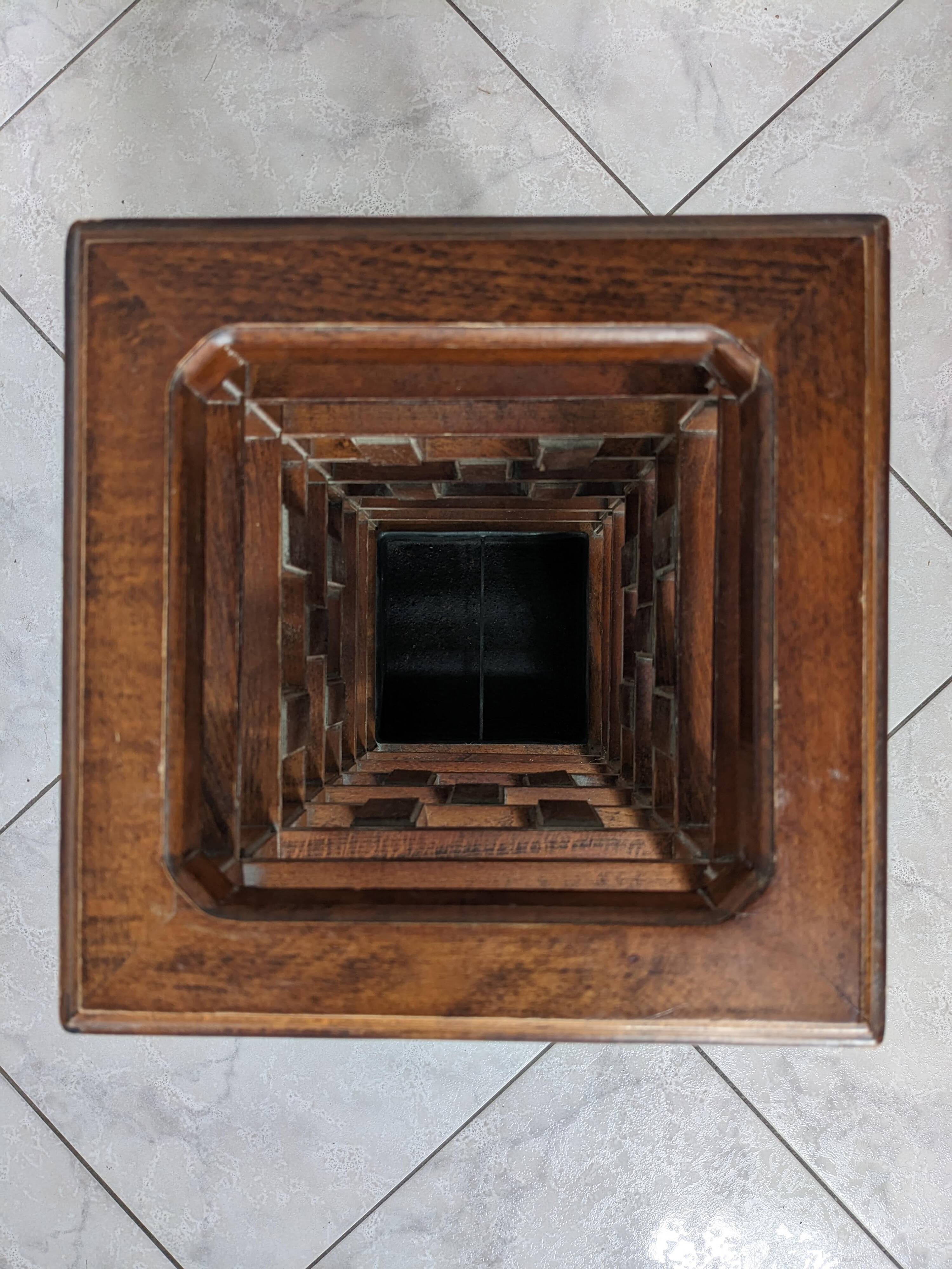 Vintage wooden umbrella stand