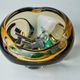Brown and blue Sommerso ashtray by Seguso, Murano glass, Italy, 1970