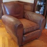 Vintage large club armchair moustache model
