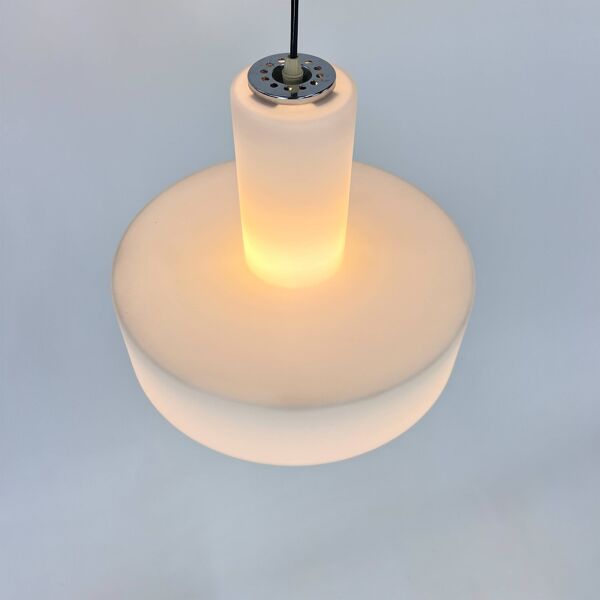 Suspension vintage scandinave en verre, 1960s