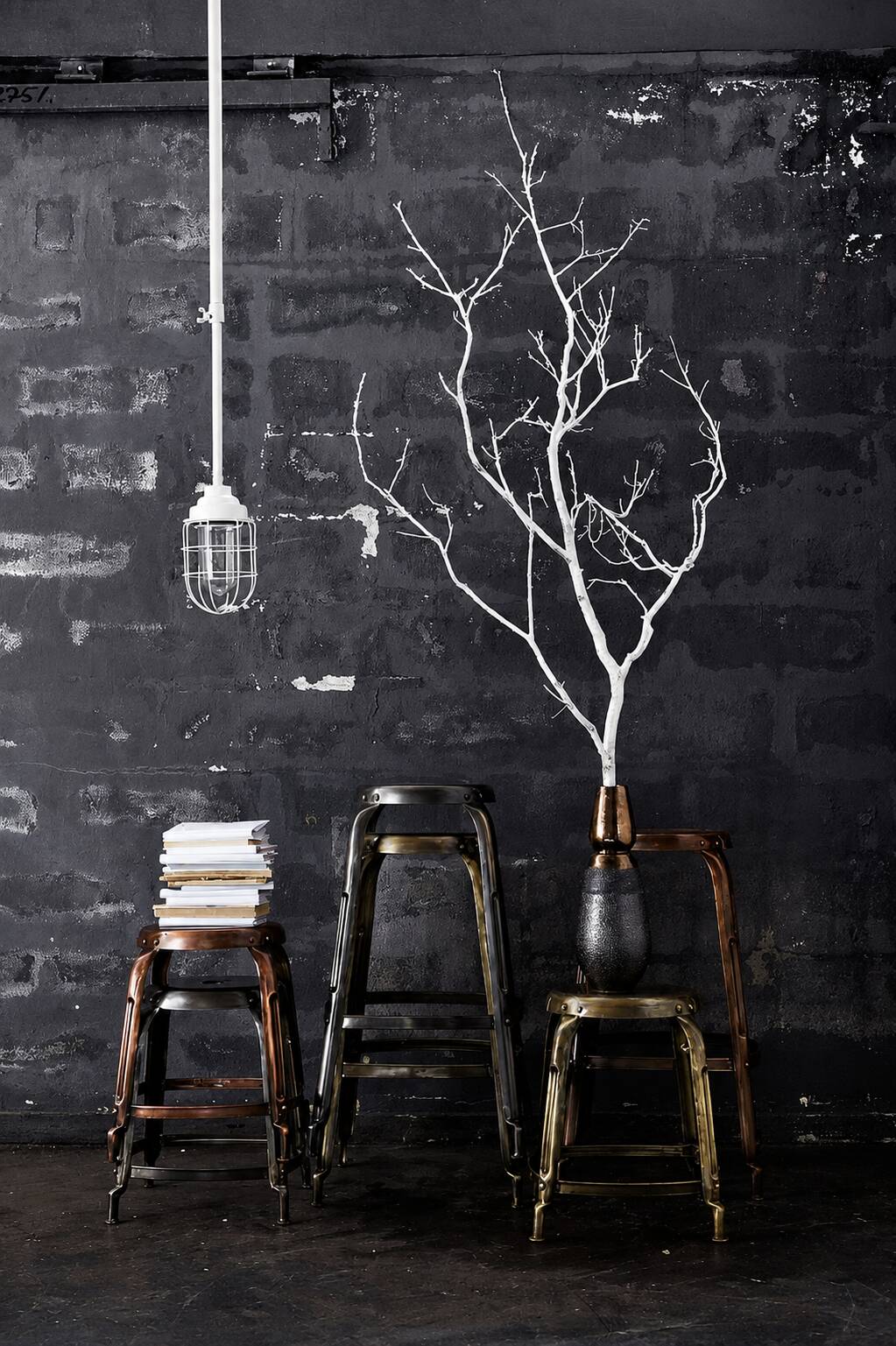 Lampe Casa  Blanche, Suspension industrielle atypique neuve