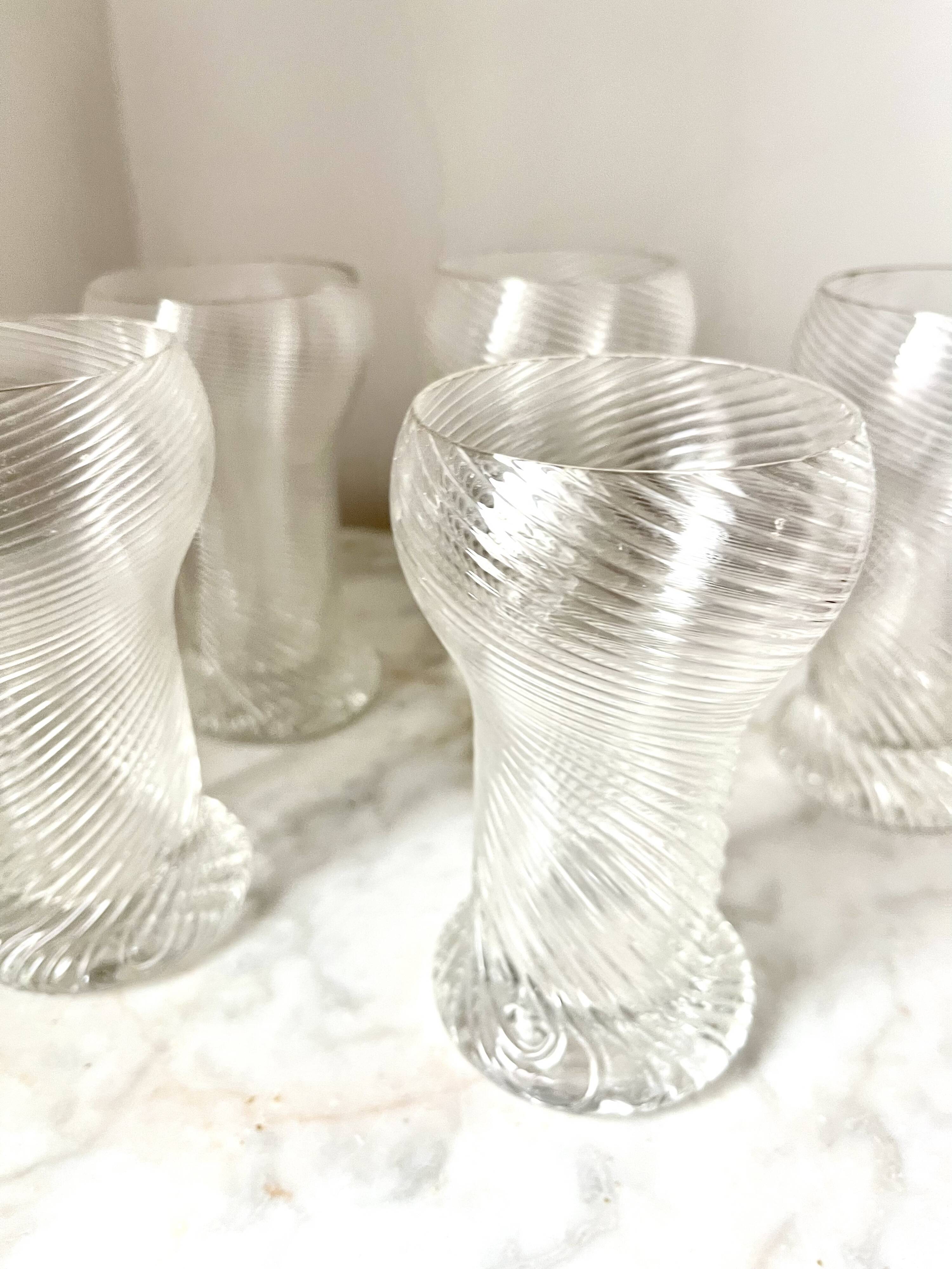 Lot de 5 verres vintage Rosenthal « Twist » Studio Line, Allemagne, années 1970