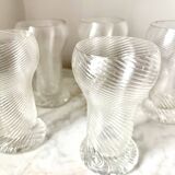 Lot de 5 verres vintage Rosenthal « Twist » Studio Line, Allemagne, années 1970