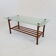 Table basse scandinave plateau verre