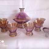 Schneider, Paris - Art Deco liqueur service in lilac tinted glass