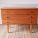 Scandinavian designer chest of drawers in blond oak Mid-Century Circa 1950