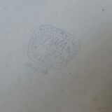 Turquoise ceramic oyster plate signed Niderviller model moss 1950 1960