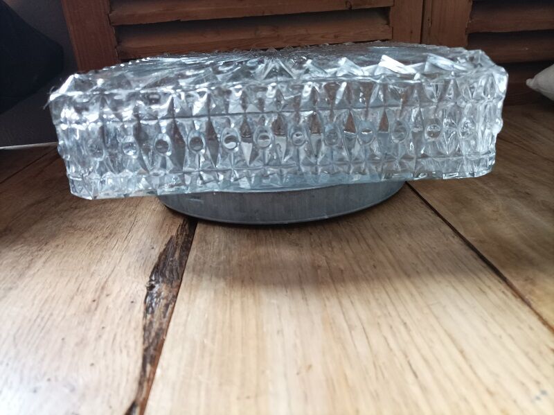 Ceiling lamp wall lamp square molded glass metal base