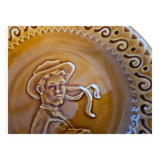 Set of 3 hollow plates Face of Breton Argoat Gourin