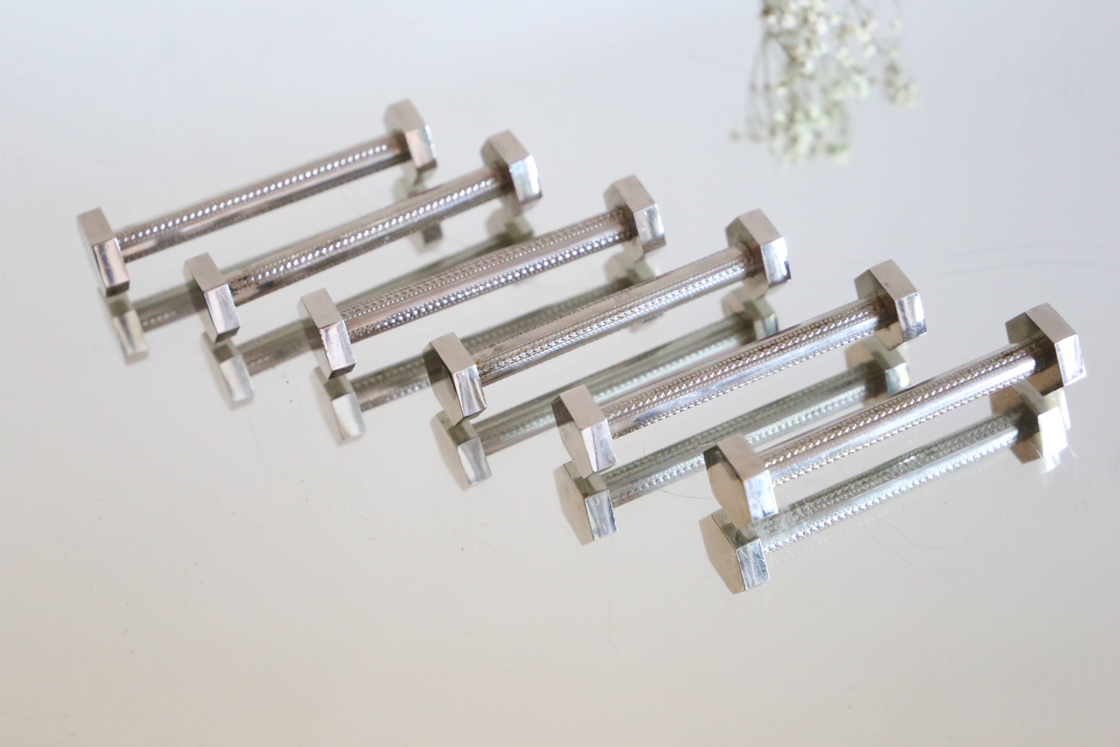 Vintage chrome-plated metal knife holder, 1970s