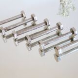 Vintage chrome-plated metal knife holder, 1970s