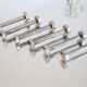 Vintage chrome-plated metal knife holder, 1970s