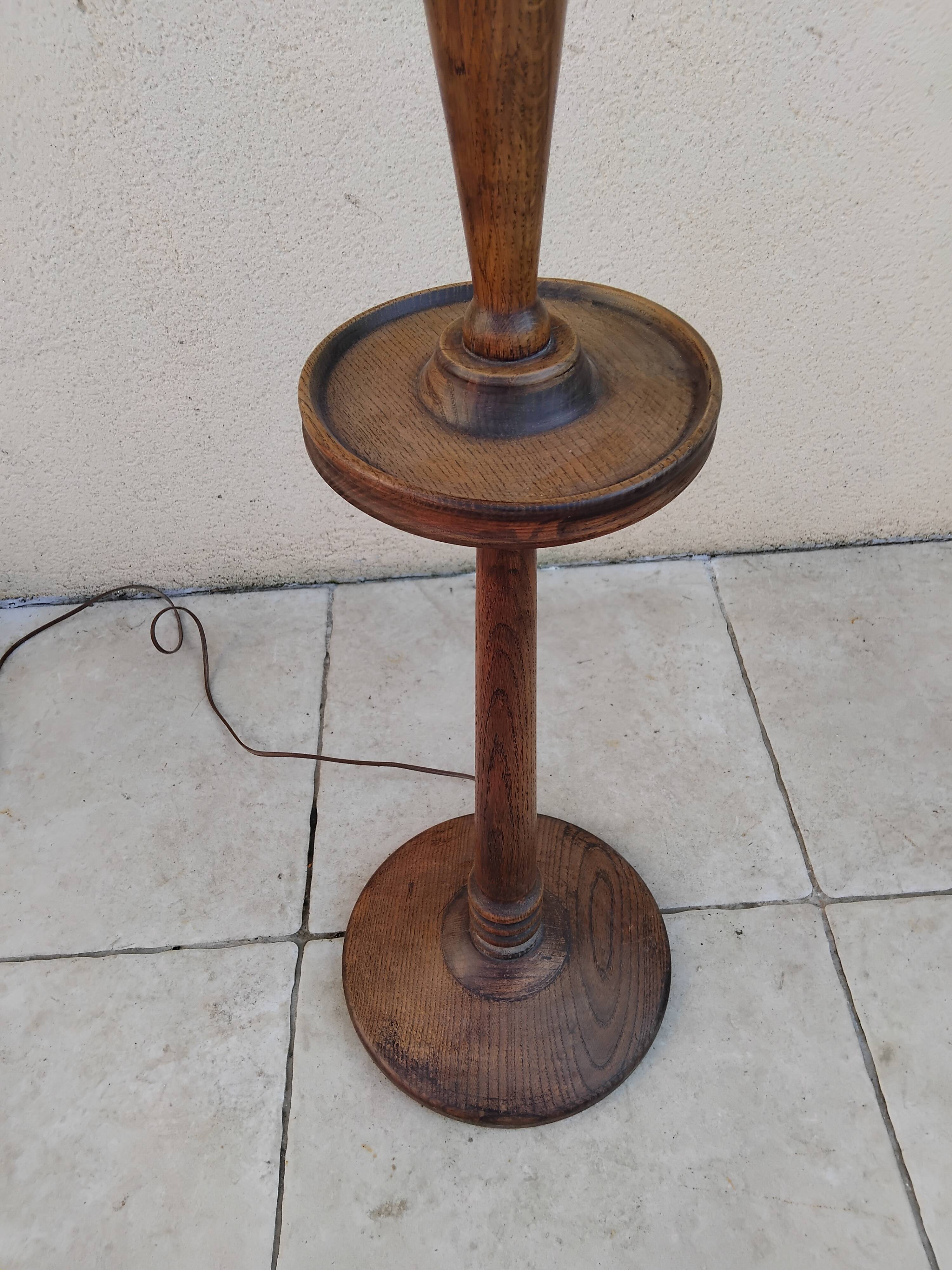 Vintage wooden floor lamp