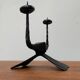 Brutalist wrought iron candlestick from the mid-century by David Palombo, 1960s.