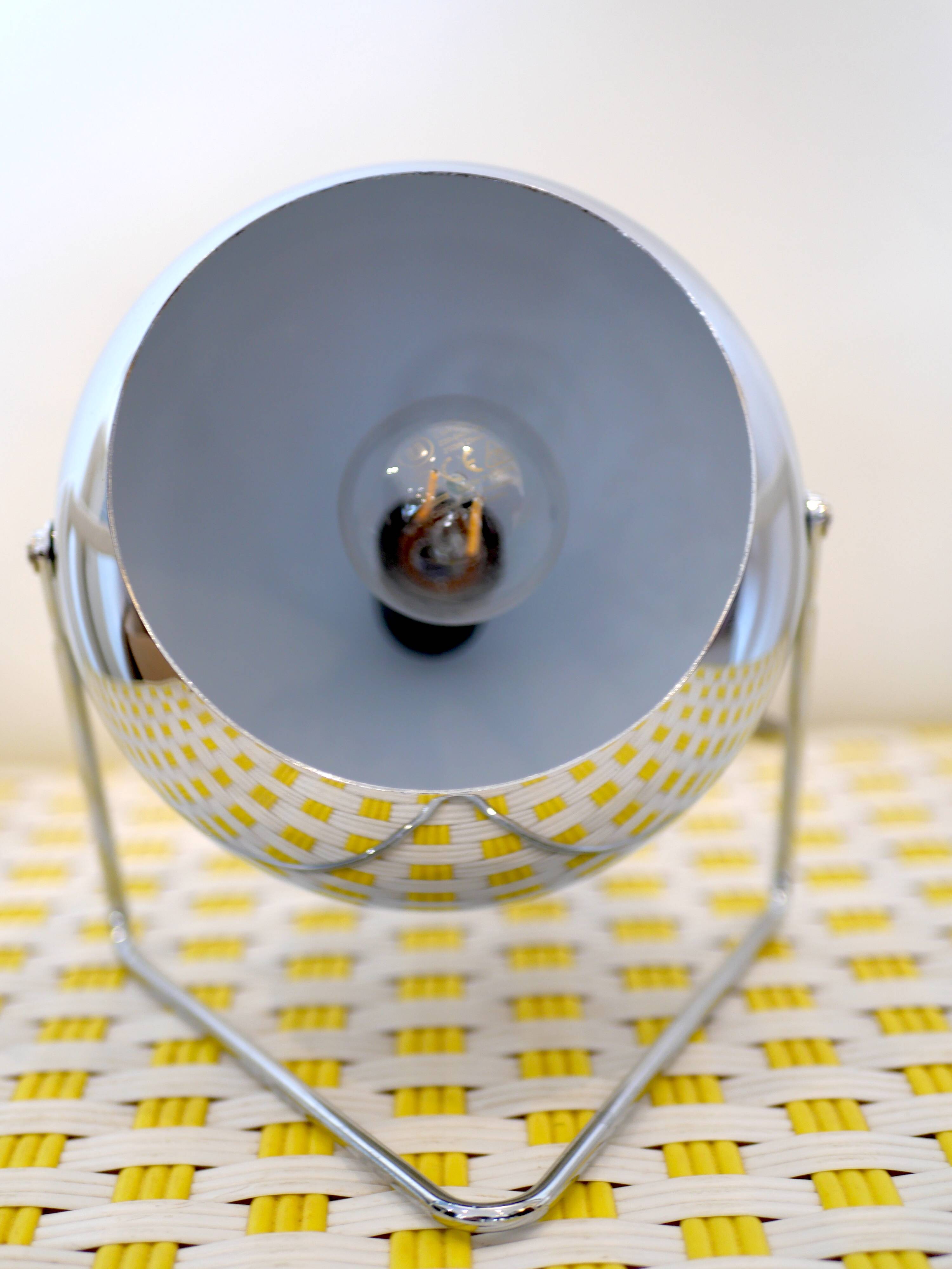 Chrome eyeball lamp