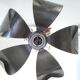 Flower pendant lamp in brushed steel 1970