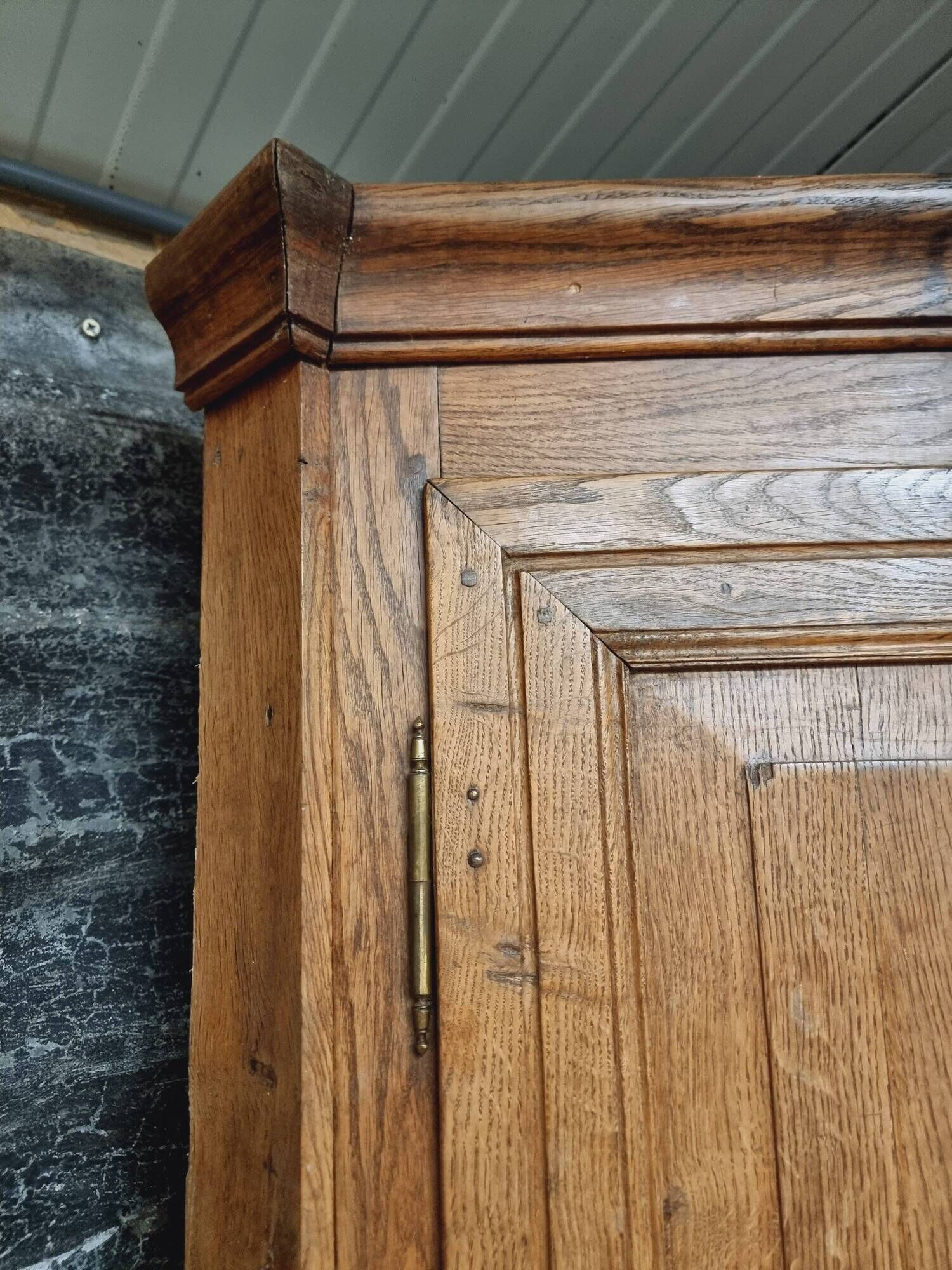 Antique cabinet door furniture panel oak 19th century 140x193cm