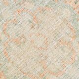 6x9 Peach Orange Antique Vintage Rug 175x293Cm SK 21471