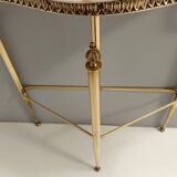 Console en laiton et marbre rose portugais, Italie