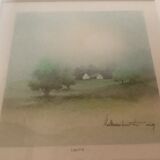 Watercolor of landscape signed