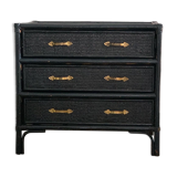 Vintage rattan chest of drawers
