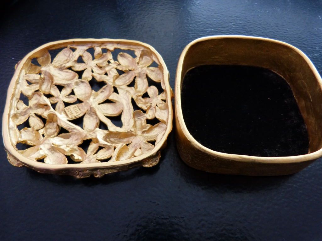 Rare box a jewel bronze art nouveau dolce vita collector