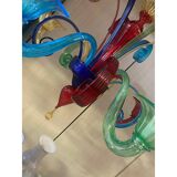 Murano Multicolors Glass Chandelier Random Colors 5 Arms