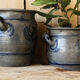 2 old Betschdorf, Alsatian salt pots with ears