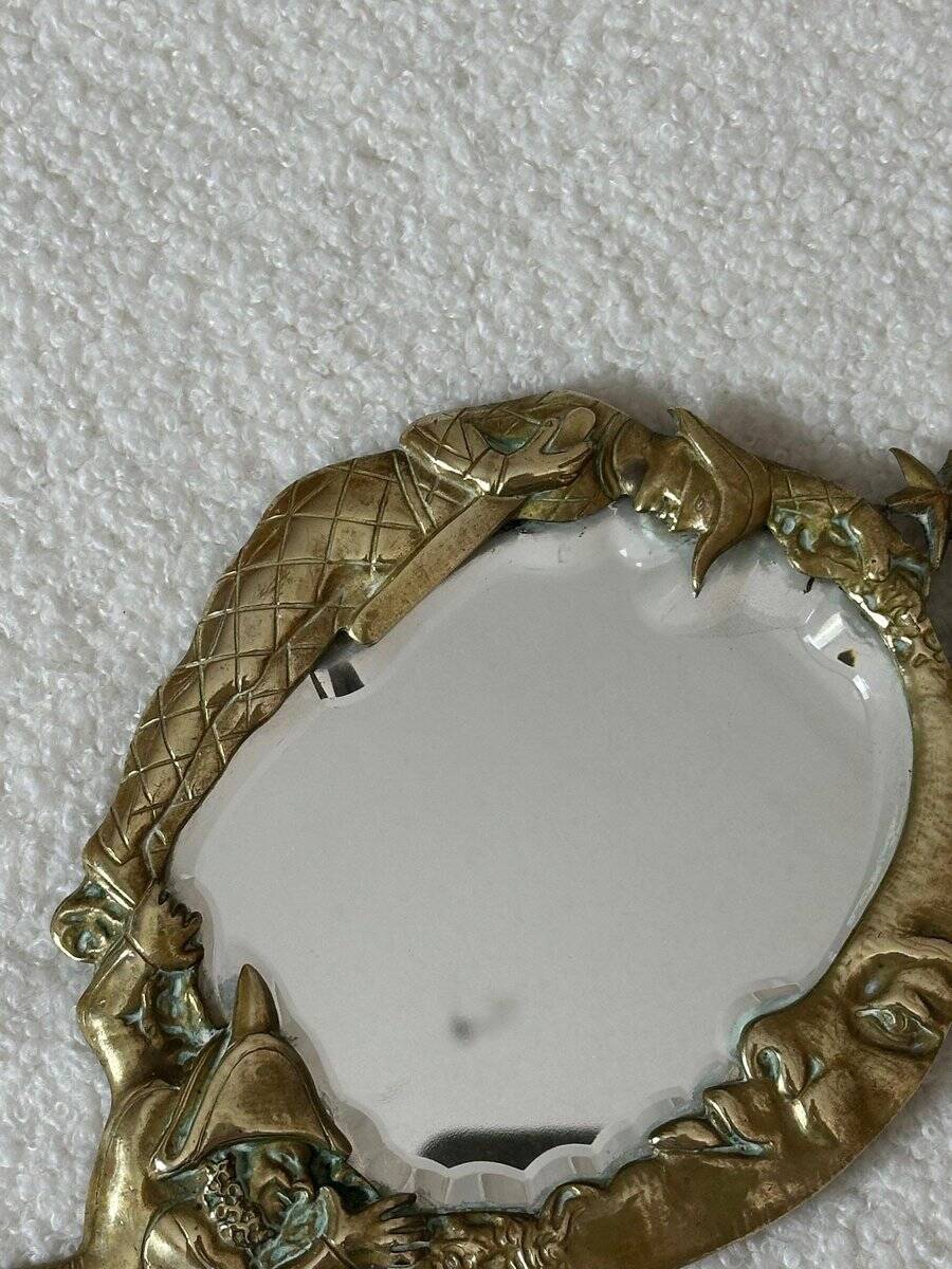 Napoleon III hand mirror in bronze
