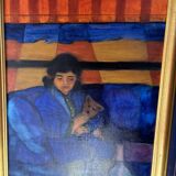 Oil painting on canvas "French Childhood" 1980