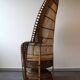 Vintage Emmanuelle de Kok armchair in wicker and bamboo 1970
