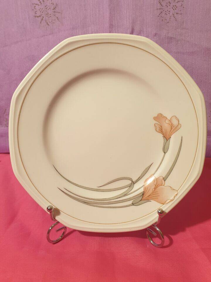 Series of 6 dessert plates Schonwald Germany Art Nouveau decor