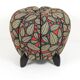 up to 3 Art Deco stools by Jindrich Halabala, leaf pattern, pouf, ottoman, 1930s