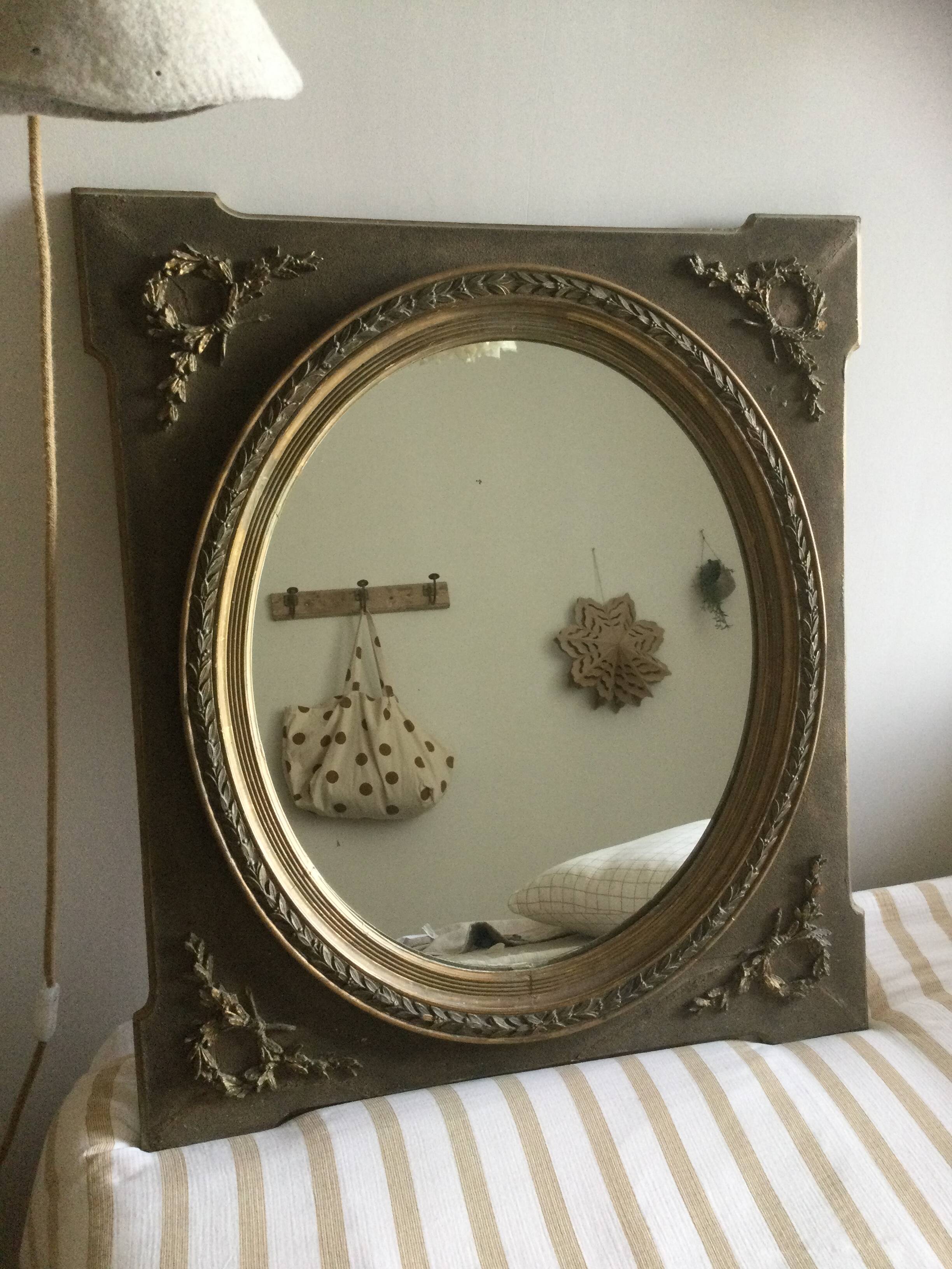 Antique gold mirror