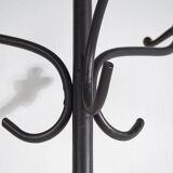 Ancien porte-manteau en fer forgé avec porte-parapluie (c.1920)