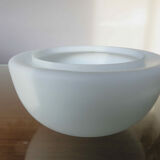 Ceiling lamp "half sphere" in white opaline 60s 70s