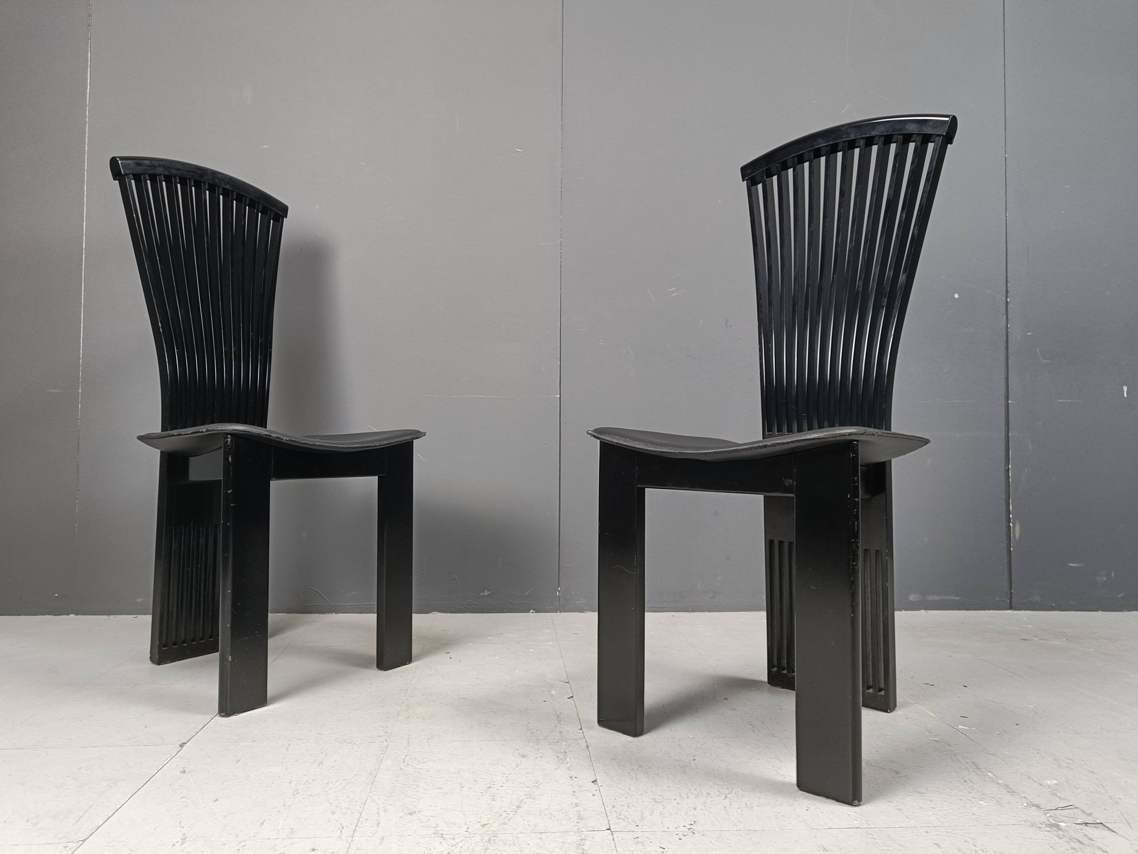 Chaises de salle à manger post-modernes de Pietro Costantini, années 1980, lot de 6