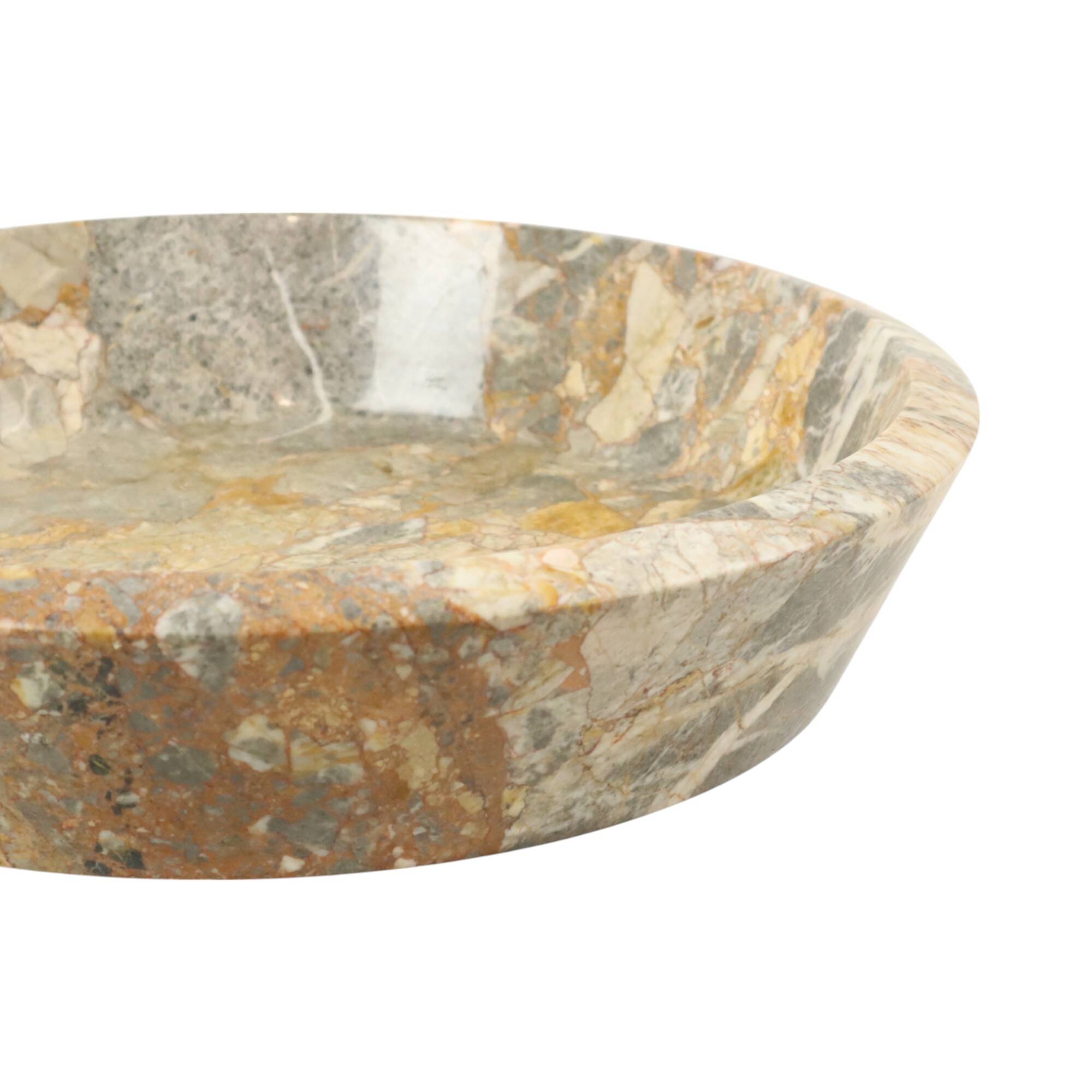 Heavy Large Marble Fruit Bowl XL Natural Stone 40cm