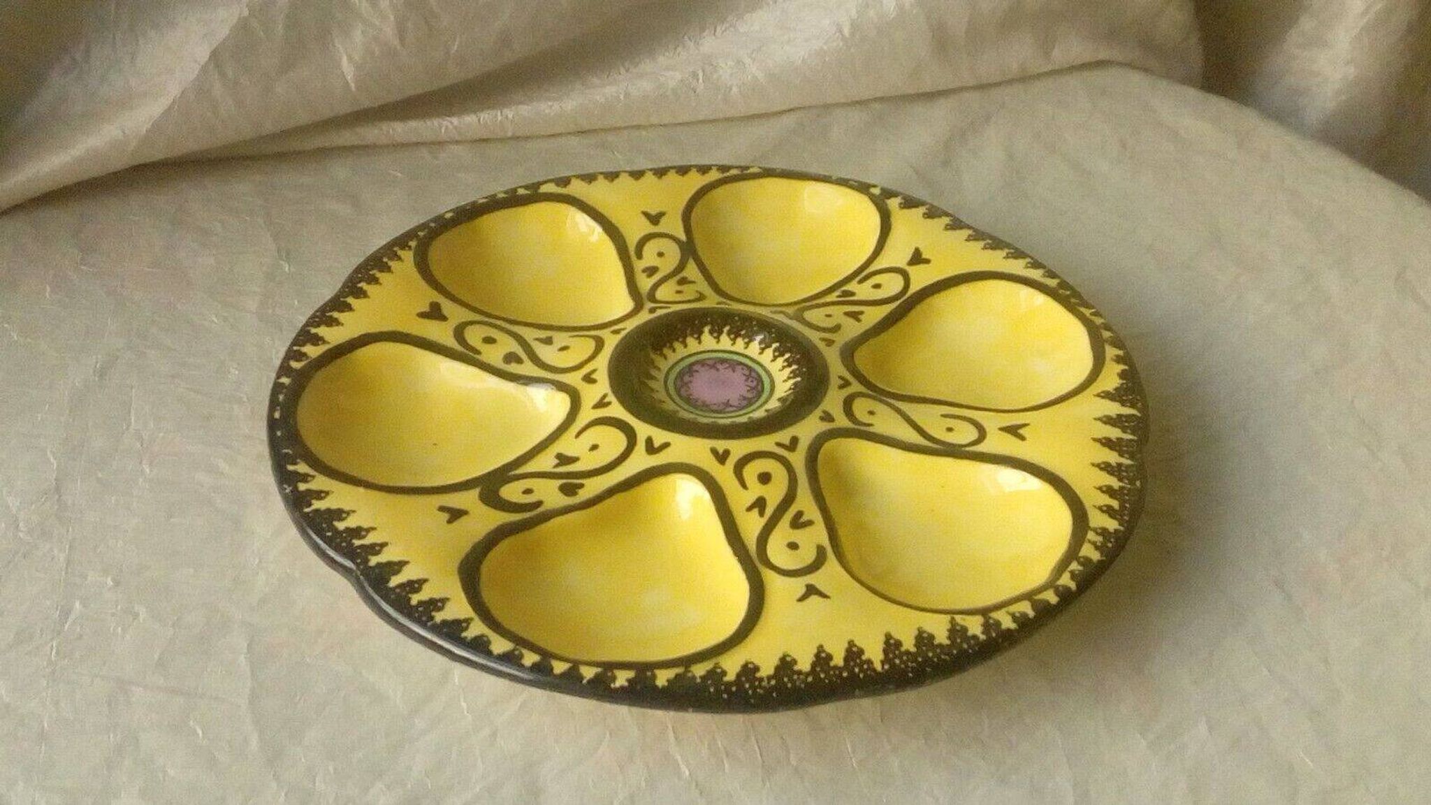 Assiete a huitre en faience hb quimper