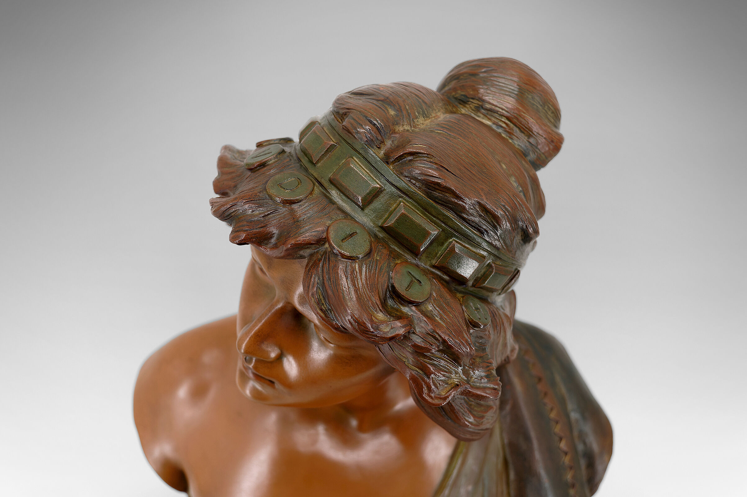 Terracotta bust of Judith by Ricardo Aurilli, circa 1900-1910