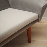 Grey velour sofa, Danish design, 1980s, production: Denmark